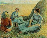 Camille Pissarro Wall Art - Haymakers Resting